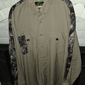 Men's Lightweight Tan and Camouflage Shirt Jacket